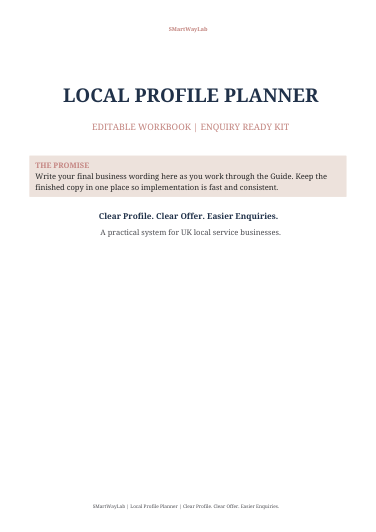 SmartWayLab Enquiry-Ready Local Business Kit planner cover